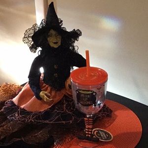 NWT - “Drink Up Witches” Plastic Wine Glass
